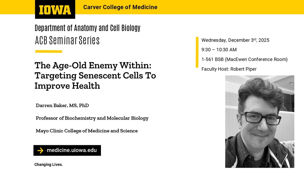 ACB Seminar Series - Darren Baker  promotional image