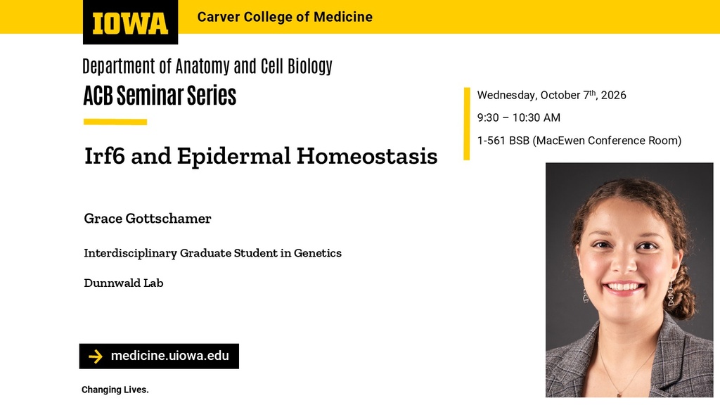 ACB Seminar Series - Grace Gottschamer promotional image